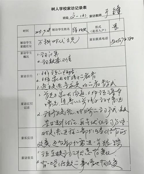 六年级家访记录表的填写内容(六年级家访记录大全100篇)