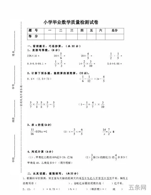 小学数学试卷分析万能模板(数学质量提升主要措施)