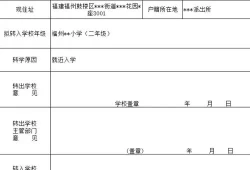 小学转学申请书表格(简单的转学申请书)